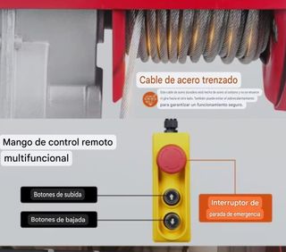 Polipasto eléctrico 250kg,mando a distancia -NUEVO