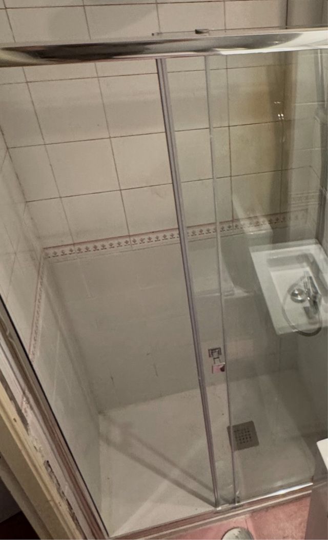 Plato ducha + mampara blanco