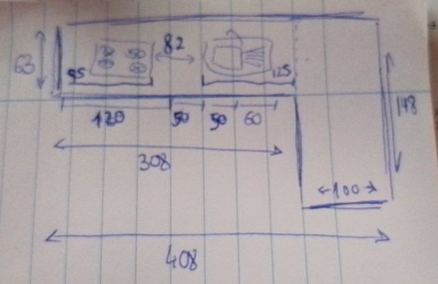 Cocina roja y blanca - YA DESMONTADA