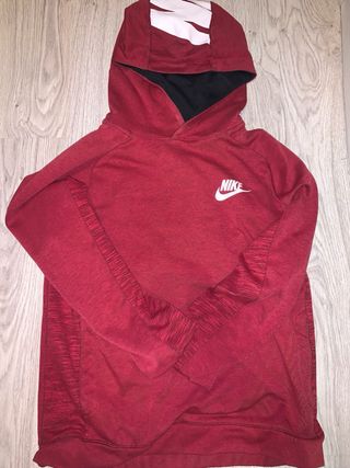 Sudadera Nike roja c/ capucha