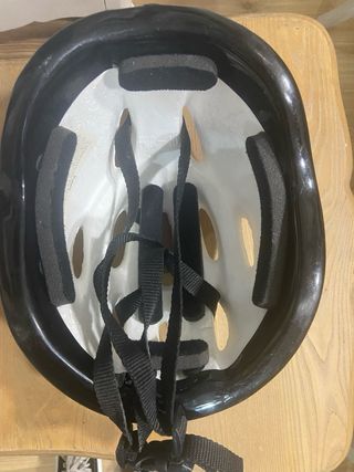 Casco bici niño rojo-plata