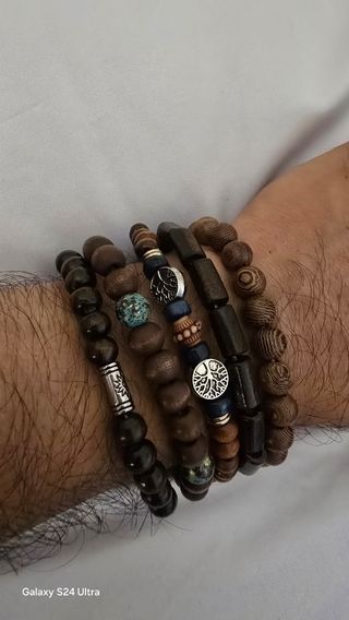 Braccialetti in legno - 5 pezzi