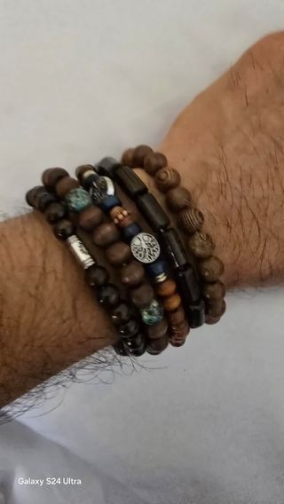 Braccialetti in legno - 5 pezzi