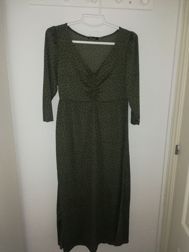 Vestido lunares verde Talla S