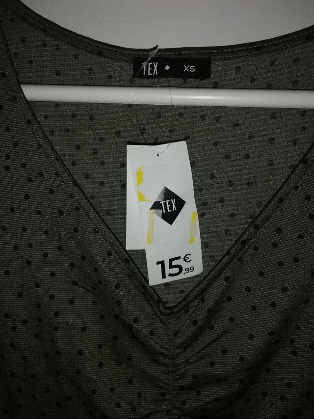 Vestido lunares verde Talla S