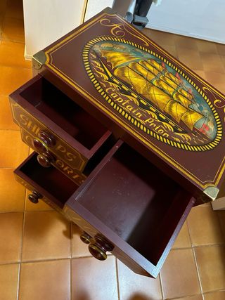 Cajonera madera náutica vintage