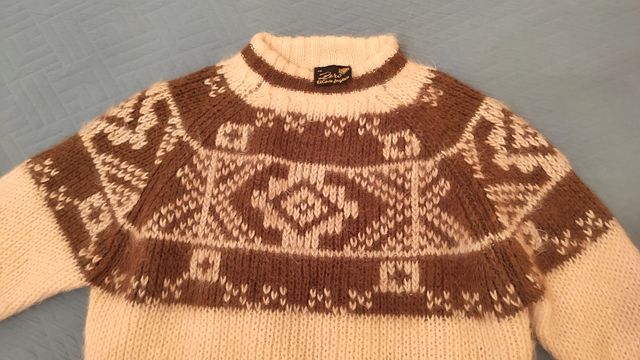 Jersey clásico esquí Zero lana marrón beige