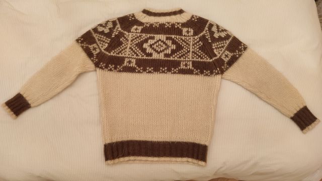 Jersey clásico esquí Zero lana marrón beige