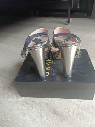 Sandali ONAKO argento, tacco alto