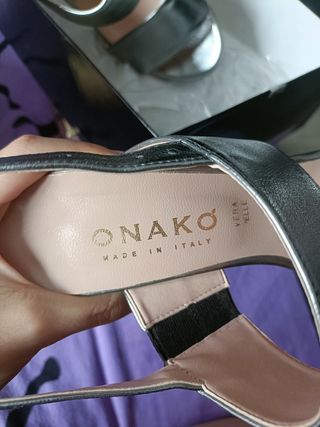Sandali ONAKO argento, tacco alto