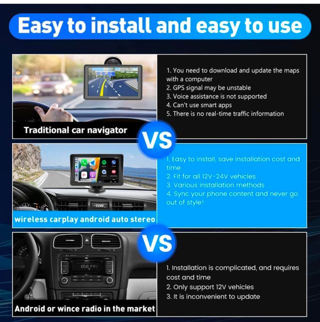 Reproductor AWESAFE 7" CarPlay/Android Auto