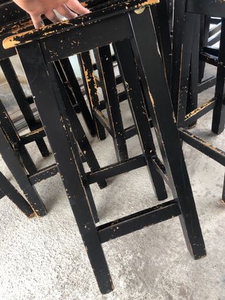 Taburetes negros de madera