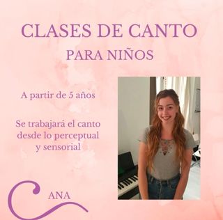 Clases de canto para niños. 1°clase 15€