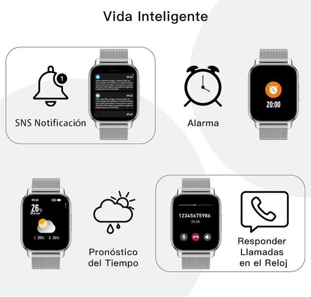 Reloj Popglory CS2pro - Plata & Gris