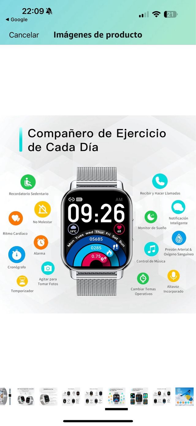 Reloj Popglory CS2pro - Plata & Gris