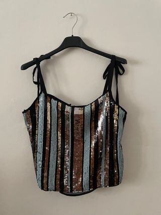 Top paillettes multicolor