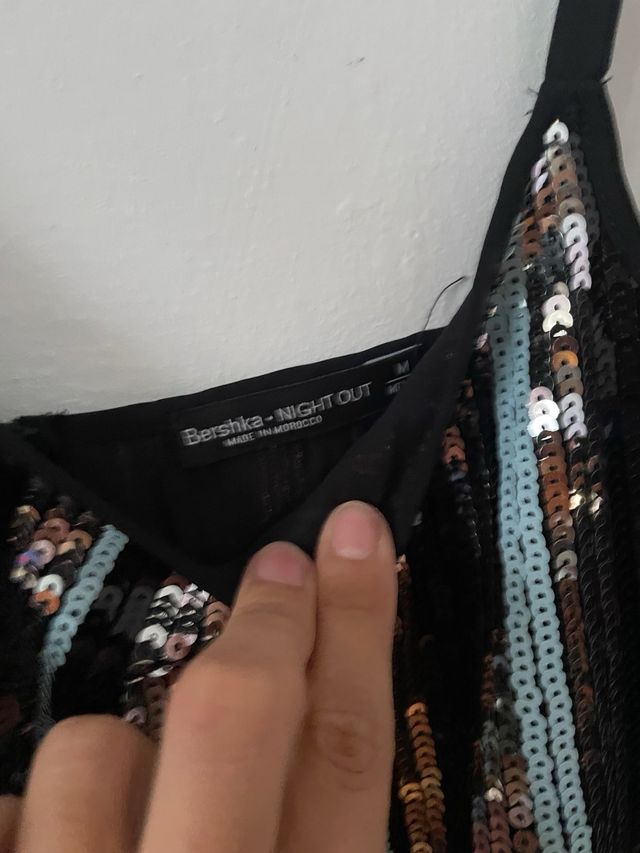 Top paillettes multicolor