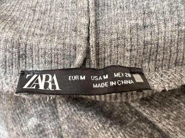 Vestido largo de punto gris - Talla M 