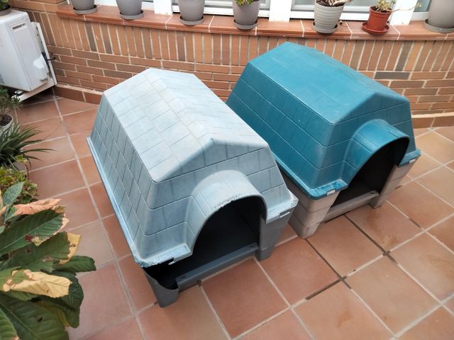 2 Casetas perro - Azul y Gris