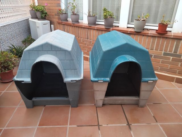 2 Casetas perro - Azul y Gris
