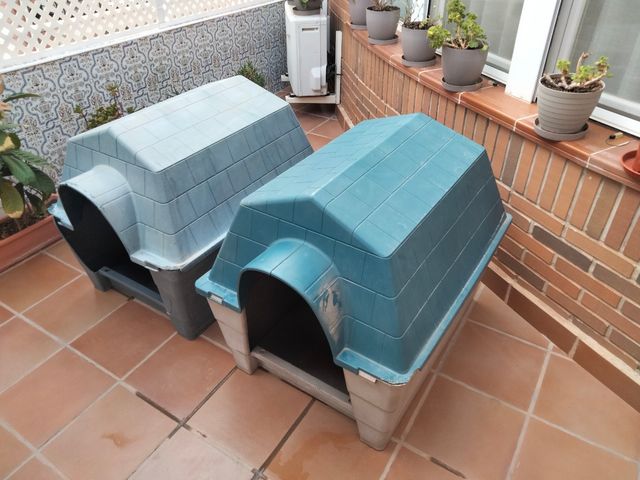 2 Casetas perro - Azul y Gris