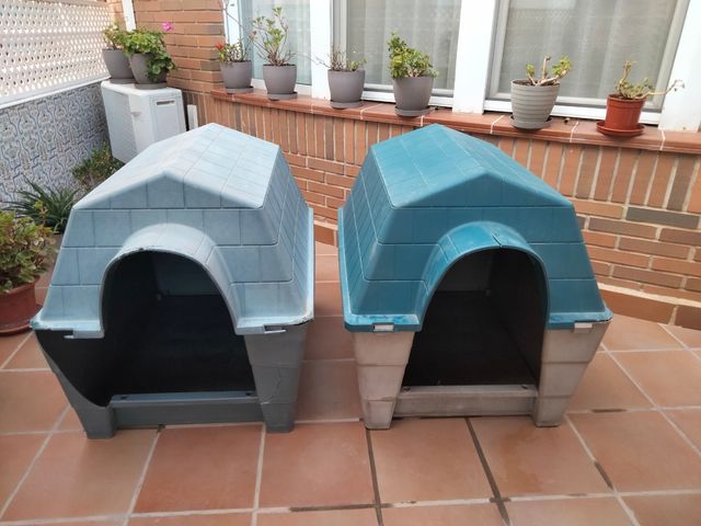2 Casetas perro - Azul y Gris