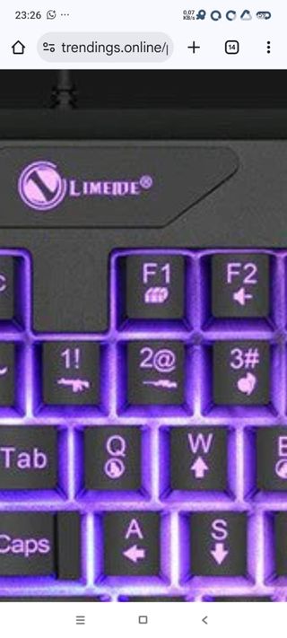 Teclado retroiuminado de una sola mano para juegos