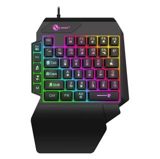 Teclado retroiuminado de una sola mano para juegos