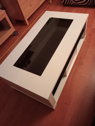 Mesa centro blanca - cristal
