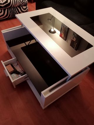 Mesa centro blanca - cristal