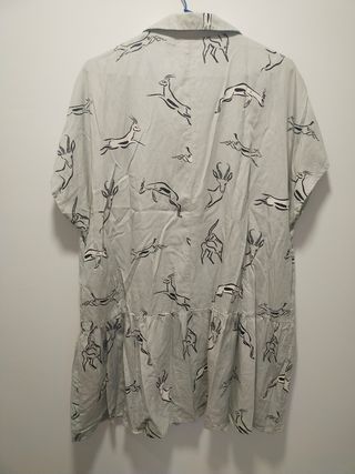 Vestido camisero estampado gacelas