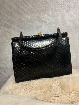 Bolso vintage piel negra