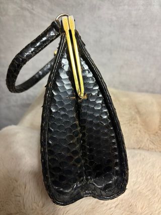 Bolso vintage piel negra