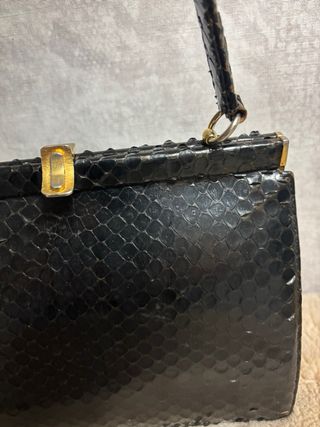 Bolso vintage piel negra