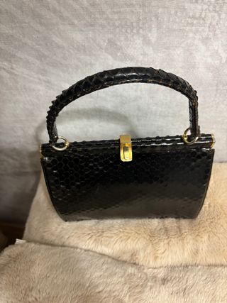 Bolso vintage piel negra