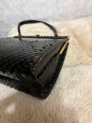 Bolso vintage piel negra
