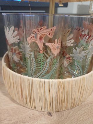 6 Vasos con sombrilla - Decoración Tiki