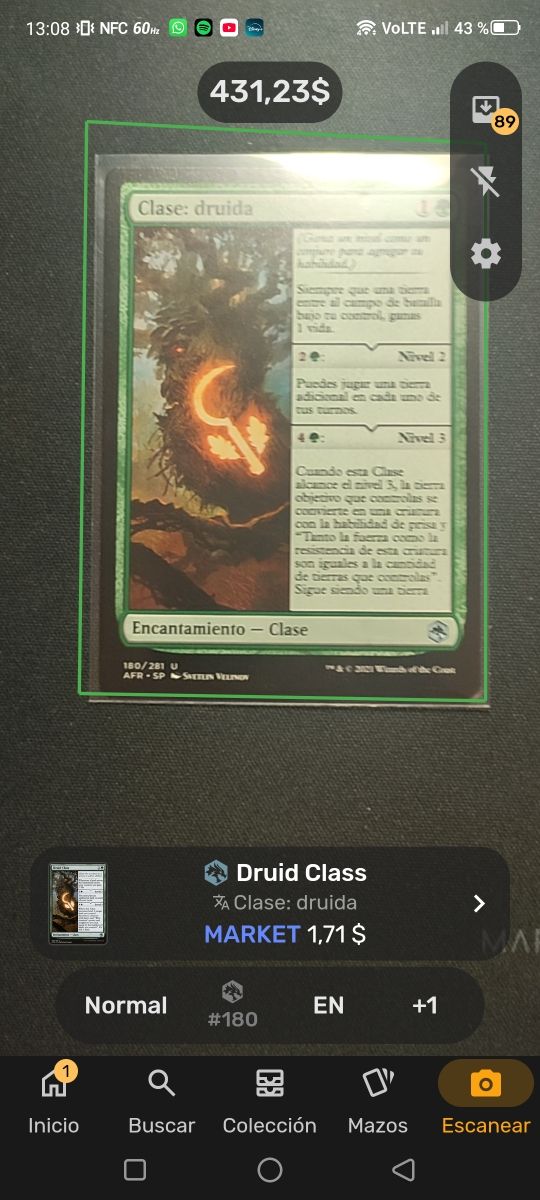 Carta Magic Druid Class - Español