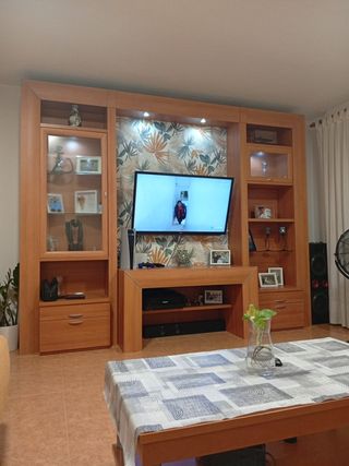 Mueble salón madera - 2 cajones