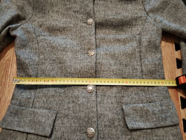 Abrigo paño mujer gris