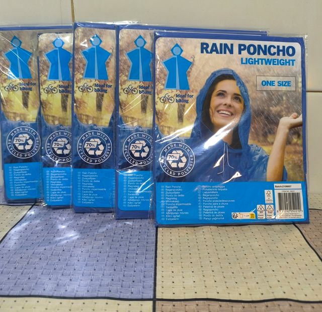 Confezione da 5 poncho antipioggia