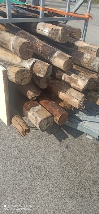 Vigas madera castaño usadas