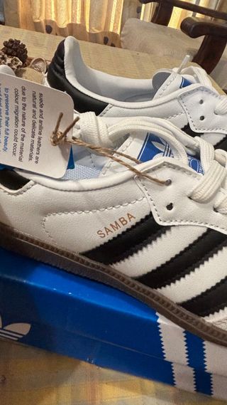 Adidas Samba - Zapatillas Blancas y Negras, Talla 