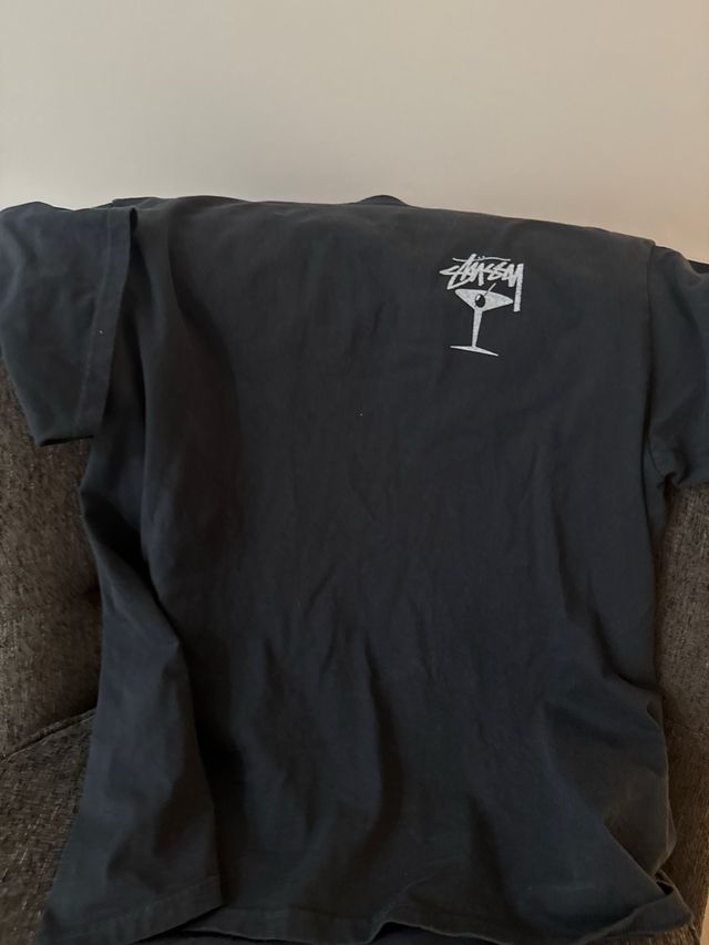 T-shirt nera originale Stüssy