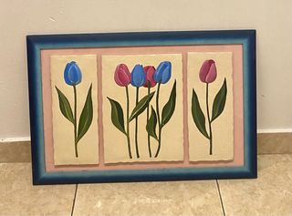 Cuadro decorativo con tulipanes