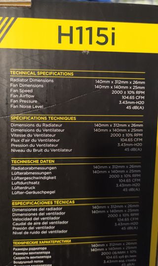 Dissipatore a liquido Corsair H115i