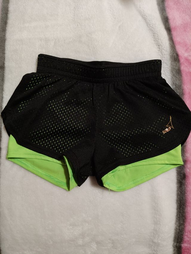 Shorts niña Solo - Negro y Verde