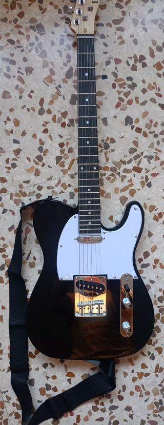 Guitarra eléctrica Telecaster negra