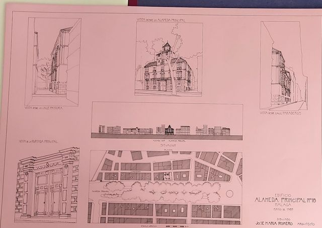 láminas y estudio del Edif. 18 Alameda Málaga
