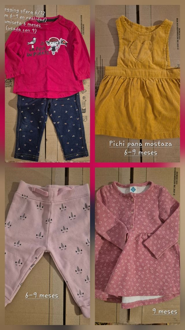 Ropa bebé 6-9 meses - 4 piezas